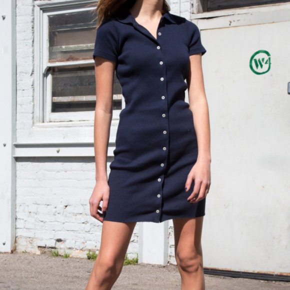 Brandy Melville Dresses & Skirts - Brandy Melville Caroline Button-Up Polo Dress